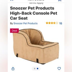 Car booster seat for very small dog or cat
